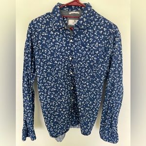 MBX Premium Goods Never Look Back Casual Floral Long Sleeve Button Down (XL)